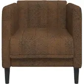 vidaXL Fauteuil kunstsuède bruin