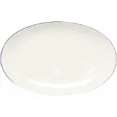 Vt wonen Bord vtwonen Plate White-Blue Line Oval 25,5 cm