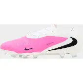 Nike Phantom 6 Low Pro Gras Voetbalschoenen (FG) Wit Felroze Zwart