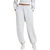 Adidas Soft Lux Loose Pants Broeken Dames - Grijs - Maat XXL (50-52) - Poly Mesh