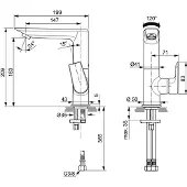 Ideal standard Tesi - Wastafelkraan met draaibare uitloop, chroom A6755AA