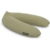Snoozzz Voedingskussen Premium Kwaliteit - 185 cm – Microparel Vulling – Luxe Draagtas – Wasbare Hoes - Wafel Amande