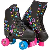 Raven Trista Zwarte Verstelbare Skates Maat 35-38