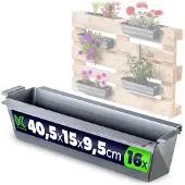 Kadax Bloempot voor Europallets, zilveren verpakking, 16 st. K
