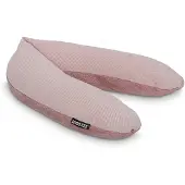 Snoozzz Voedingskussen Premium Kwaliteit - 185 cm – Microparel Vulling – Luxe Draagtas – Wasbare Hoes - Rib Rosé