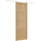 vidaXL Schuifdeur Natuurlijk en Wit 83 x 232 cm Massief grenenhout
