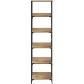 vidaXL Boekenplank 5-laags 50x33x188,5cm Bewerkt hout Artisan Eiken