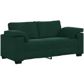 vidaXL Loveseat Sofa Donkergroen 180x77x82 cm Fluweel