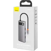 Baseus 6 in 1 Multifunctionele USB-C HUB - Grey