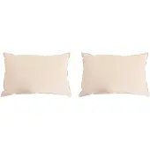 vidaXL Hoofdkussen 2 st 40 x 80 cm Alle seizoenen Kapokvezel Beige