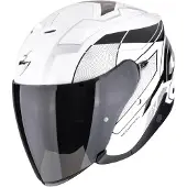 Scorpion EXO-Z1 Vue Zwart Wit Zilver Jethelm Maat XL