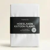 Fresh & Co Hoeslaken - Katoen Flanel - Wit 90 x 200 cm