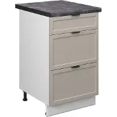 Vicco Keukenonderkast Fame-Line GrijsBeige 50 cm , WB Antraciet, Model 50434