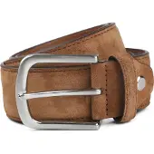 Suitable Riem Suède Leer Cognac