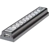 Manhattan 161572 USB-HUB 10-Port USB 2.0 Desktop Hub schwarz