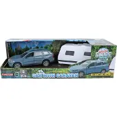 Kids Globe Volvo EX90 met Dethleffs Caravan