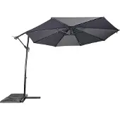 Lesli Living Zweefparasol Gemini - grijs - Diameter: 3m