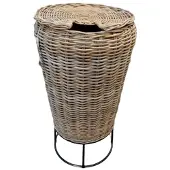 Van der leeden Regenton Rotan Jeroen (200L) D70H125Cm Grijs