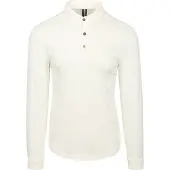 Profuomo Longsleeve Polo Off White | Wit | Maat XL