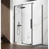 Gelco Spirit Black Rechthoekige douchecabine 100x80cm L/P uitvoering