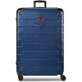 Tonino lamborghini Milano 4-wiel Trolley XL 83 cm speciale maat met rekbare vouw blauw
