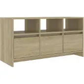 vidaXL Tv-meubel 102x37,5x52,5 cm bewerkt hout sonoma eikenkleurig
