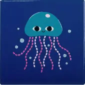 Kitsch Kitchen tegeltje Sealife jellyfish