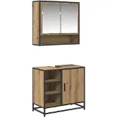vidaXL Badkamermeubel Set 2 st Artisan Eiken 65 x 33 x 60 cm