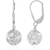 Cavill - Zilveren Oorbellen - 925 Sterling Zilver Geplatineerd - Zirkonen Cambodja 4,835 ct - Elegante Ronde Bezel Oorbellen - Dames Sieraad