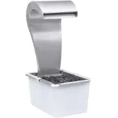 vidaXL Tuinwaterval 34x49x82 cm roestvrij staal zilverkleurig