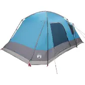 vidaXL Huisje Tent 12-persoons Blauw Polyester en Staal