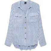 Vero Moda Blouse 'VMBUMPY' lichtblauw / wit