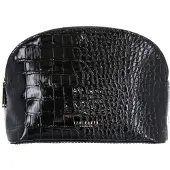 Ted Baker toilettas Nicco Croc Effect Washbag Black zwart
