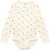 Minymo baby romper lange mouwen met bloemenprint maat 50