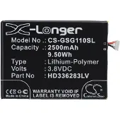 123accu Gsmart HD336283LV accu (2500 mAh, huismerk)
