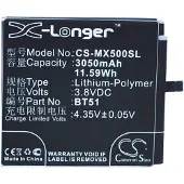 123accu MeiZu BT51 accu (3050 mAh, huismerk)