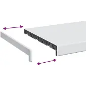 vidaXL Raamdorpel Wit 140 x 35 x 4,5 cm PVC