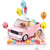 Sluban MiniQ Mini Cabrio bouwspeelgoed kinderen vanaf 8 jaar – Constructiespeelgoed modelbouw – bouwdoos met 245 bouwstenen en 1 minifiguur – M38-B1086
