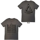 Rock Off Bastille - Repeat Logo Heren Tshirt - S - Grijs
