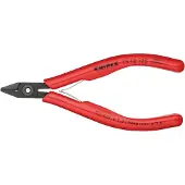 Knipex Pince coupante latérale d'électronicien, tête brunie, à facette & retenue du fil, Long. 125 mm