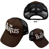 Beatles The - Drop T Logo & Apple Trucker pet - Bruin/Zwart