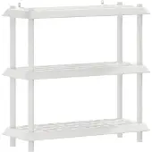 vidaXL Plankenunit 3-laags 100 x 40 x 96 cm PP Wit