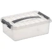 Sunware - Q-line opbergbox 4L transparant metaal