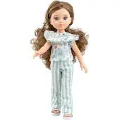 Paola Reina Poppen, Amigas-serie, Carmen, donkerbruin krullend haar, 32 cm, speelpop