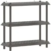 vidaXL Plankenunit 3-laags 100 x 40 x 96 cm PP Lichtgrijs