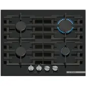 Bosch Serie 6 PPP6A6I40, Zwart, Inbouw, 60 cm, Gas, Gehard glas, 4 zones