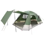 vidaXL Huisje Tent 12-persoons Groen Polyester en Staal
