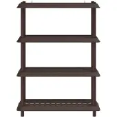 vidaXL Plankenunit 4-laags 100 x 40 x 136,5 cm PP Bruin