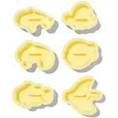 HEMA Uitsteekvormen Dieren - 6 Stuks (geel)