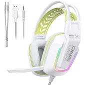 Onikuma X13, witte gaming-headset met 3,5 mm aansluiting